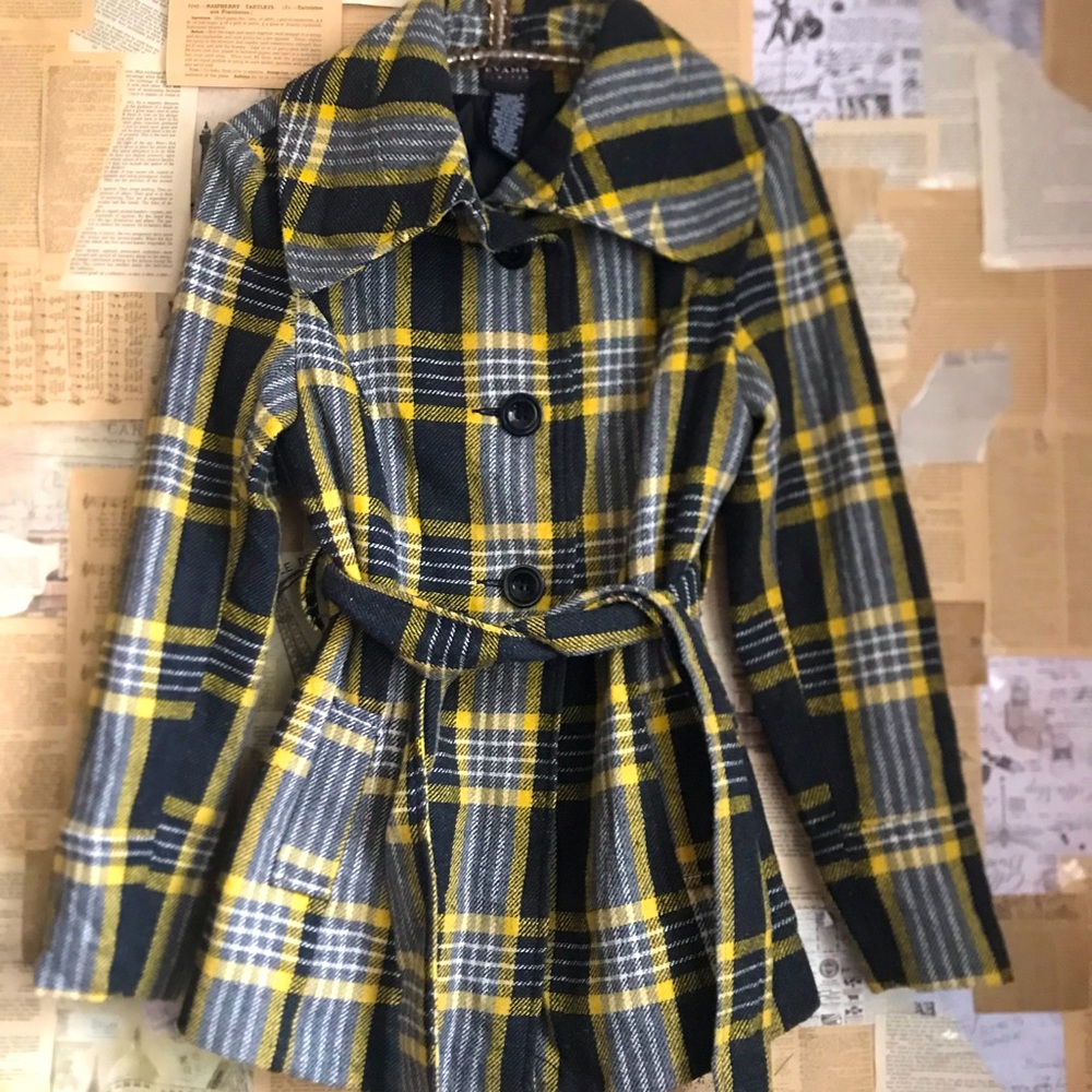 Plaid Trench